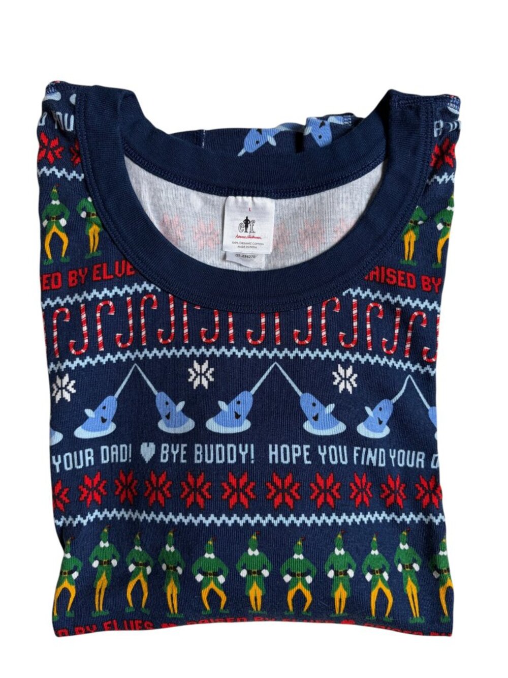 Hannah Andersson x Elf Long-Sleeve Pajama Top (Navy) - Size Large